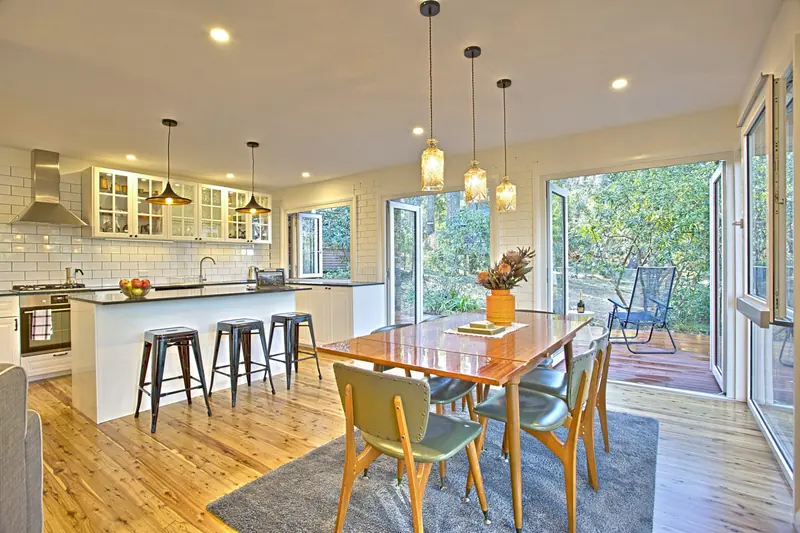 Dining area with seating for six